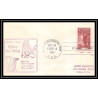 1197 lettre USA Aviation premier vol Airmail cover first flight aeroplane 1955 AUSTIN / Worthington trip 2