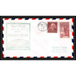 1198 lettre USA Aviation premier vol Airmail cover first flight aeroplane 1955 AM 94 White Plains (New York)