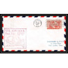 1202 lettre USA Aviation premier vol Airmail cover first flight aeroplane 1957 AM 94 Ogden, Utasburg, New York