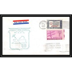 1205 lettre USA Aviation premier vol Airmail cover first flight aeroplane 1960 AM 87 Staunton, Virginia