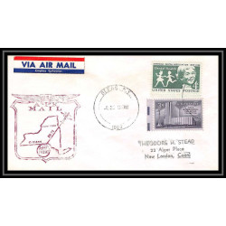 1210 lettre USA Aviation premier vol Airmail cover first flight aeroplane 1960 AM 94 Olean | New York