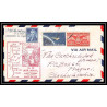 1231 lettre USA Aviation premier vol Airmail cover first flight aeroplane 1949 AM 105 Boulder City Signé (signed)