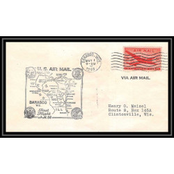 1250 lettre USA Aviation premier vol Airmail cover first flight 1948 aeroplane AM 86 Baraboo, Wisconsin