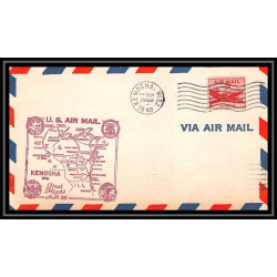 1255 lettre USA Aviation premier vol Airmail cover first flight 1948 aeroplane AM 86 Kenosha, Wisconsin