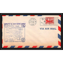 1257 lettre USA Aviation premier vol Airmail cover first flight 1948 aeroplane AM 86 Superior, Wisconsin