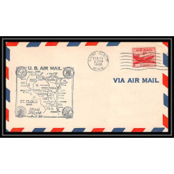 1260 lettre USA Aviation premier vol Airmail cover first flight 1948 aeroplane AM 86 Saint Cloud (Minnesota) 
