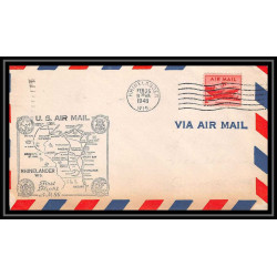 1261 lettre USA Aviation premier vol Airmail cover first flight 1948 aeroplane AM 86 Rhinelander, Wisconsin