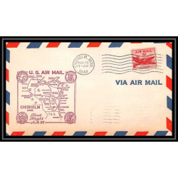 1269 lettre USA Aviation premier vol Airmail cover first flight 1948 aeroplane AM 86 Chisholm, Minnesota
