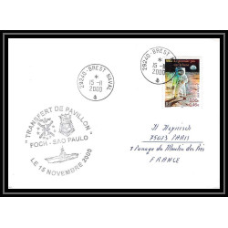 France 518 (bateau ship) foch sao paulo 15/11/2000 espace space Lettre Navale cover bateau ship
