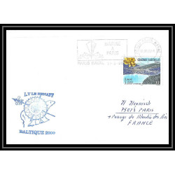 France 538 (bateau ship) V HENAFF BALTIQUE 2000 - 15/05/2000 paris Lettre Navale cover bateau ship