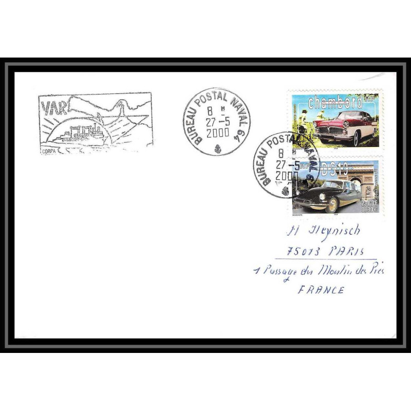 France 559 (bateau ship) var corpa 27/05/2000 Lettre Navale cover bateau ship