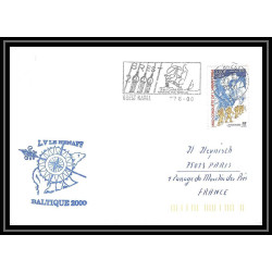 France 584 (bateau ship) lv le henaff baltique 27/6/2000 Lettre Navale cover bateau ship