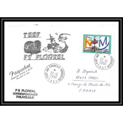 France 600 (bateau ship) fs floreal taaf 22/10/2000 Lettre Navale cover bateau ship