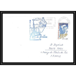 France 639 (bateau ship) cdt l'herminiercorymbre 53 f 791 Lettre Navale cover bateau ship