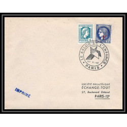 3730 France Lettre (cover) salon de l'enfance 26/11/1952 paris