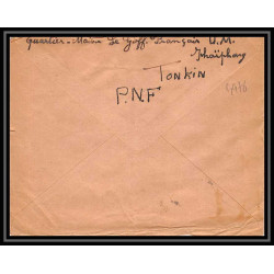4976/ Viet Nam (Vietnam) Lettre FM franchise militaire par avion tonkin poste navale taxé 1949 pour paris