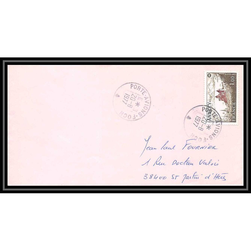 7498 porte avion foch 1977 poste navale militaire France Lettre (cover) 