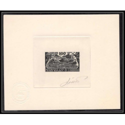 0740 Epreuve d'artiste artist proof Cameroun cameroon y&t 262 avions plane marignane douala SIKORSKY S43 Signé signed