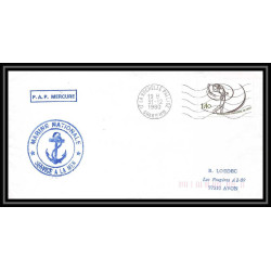 7518 patrouilleur d'assistance aux peches Mercure la rochhelle charente 1980 poste navale militaire France Lettre (cover