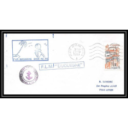 7522 fregate lance missile duquesne 1980 poste navale militaire France Lettre (cover) 