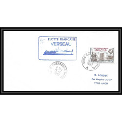 7543 flotte francaise verseau 1982 poste navale militaire France Lettre (cover) 