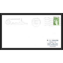 7544 Dupleix (fregate) 1980 poste navale militaire France Lettre (cover) 
