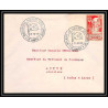 7573 Le paquebot LOUIS LUMIERE 1952 le havre - autun poste navale militaire France Lettre (cover) 