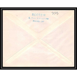 7573 Le paquebot LOUIS LUMIERE 1952 le havre - autun poste navale militaire France Lettre (cover) 