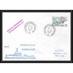 7592 escorteur cotier le fringant 1981 desarmement poste navale militaire France Lettre (cover) 