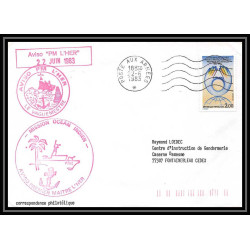 7602 aviso Premier-Maitre L'Her 1982 1983 poste navale militaire France Lettre (cover) 