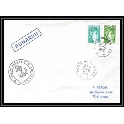 7634 punaruu petrolier caboteur est achete par la Marine nationale 1981 poste navale militaire France Lettre (cover) 