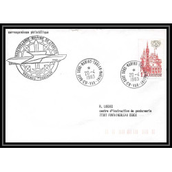 7636 base des sous marins de toulon 1983 poste navale militaire France Lettre (cover) 