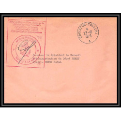 7653 croiseur colbert 1973poste navale militaire signe (Signed autograph) France Lettre (cover)