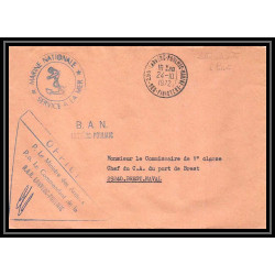7667 Base d'aeronautique navale de Lanveoc-Poulmic 1972 poste navale militaire signe (Signed) France Lettre (cover)