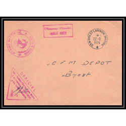 7673 escorteur d'escadre maille-breze 1974 poste navale militaire signe (Signed autograph) France Lettre (cover)