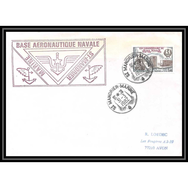 7689 base aeronavale de Saint-Mandrier 1982 poste navale militaire France Lettre (cover)