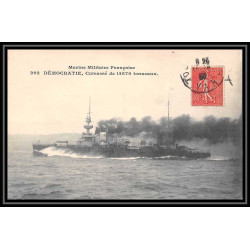 7795 cuirasse le democratie 1905 pour oullins rhone poste navale militaire France Carte postale (postcard)