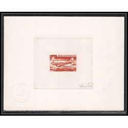 0744 Epreuve d'artiste artist proof centrafricaine y&t 94 Douglas dc-3 avion plane planes avions Signé signed autogrph