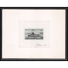 0748 Epreuve d'artiste artist proof centrafricaine y&t 65 bateau (bateaux ship ships) vapeur ballay bangui Signé signed