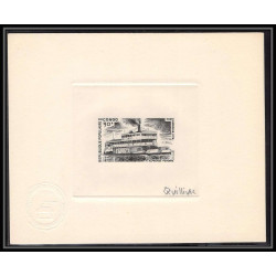 0752 Epreuve d'artiste artist proof congo N°217 bateau (bateaux ship ships) Fondere Signé signed autograph Quillivic 
