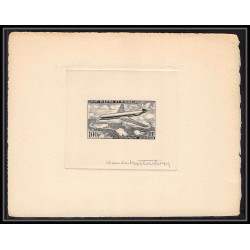 0769 Epreuve d'artiste artist proof saint pierre et miquelon y&t 25 caravelle avion (plane) Signé signed autographe