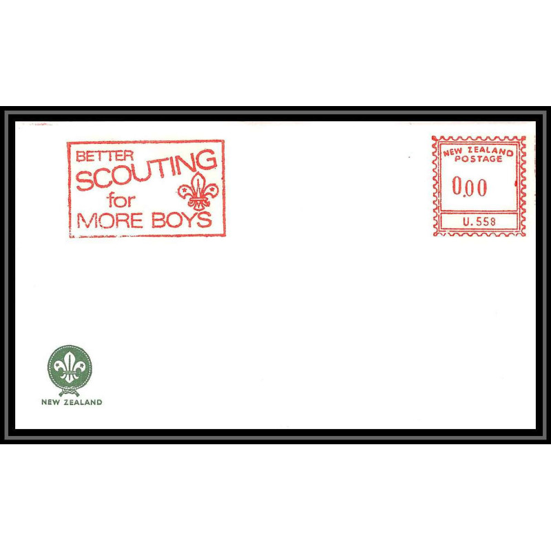 Lettre (cover) Scout (jamboree) - 01 - new zealand NOUVELLE ZELANDE - SLOGAN - better scouting for more boys RARE