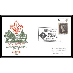 Lettre (cover) Scout (jamboree) - 05 - grande bretagne (great britain) - parish church csout new hq tonbridge 1970