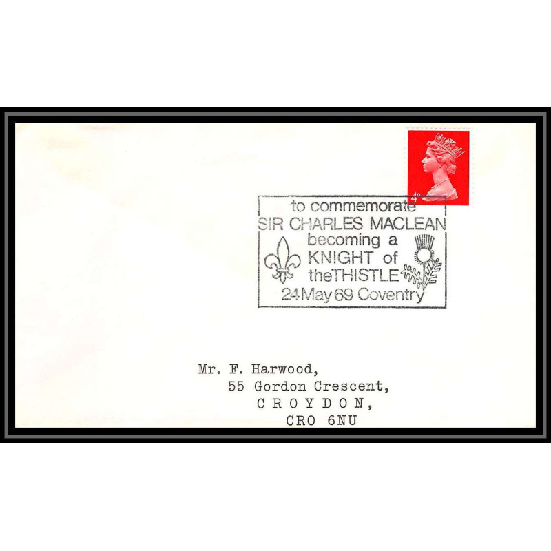 Lettre (cover) Scout (jamboree) - 11 - grande bretagne (great britain) - maclean becomin a knight of the thistle 1969 