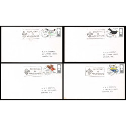 Lettre (cover) Scout (jamboree) - 21 - uk (great britain) - scouting is adventure glasgow 1970 4 lettres