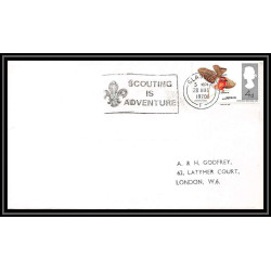 Lettre (cover) Scout (jamboree) - 21 - uk (great britain) - scouting is adventure glasgow 1970 4 lettres