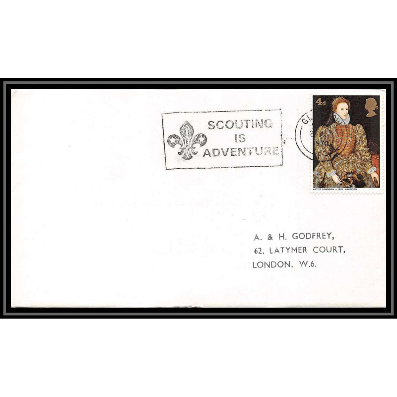 Lettre (cover) Scout (jamboree) - 22 - grande bretagne (great britain) - scouting is adventure glasgow 28/08/1970