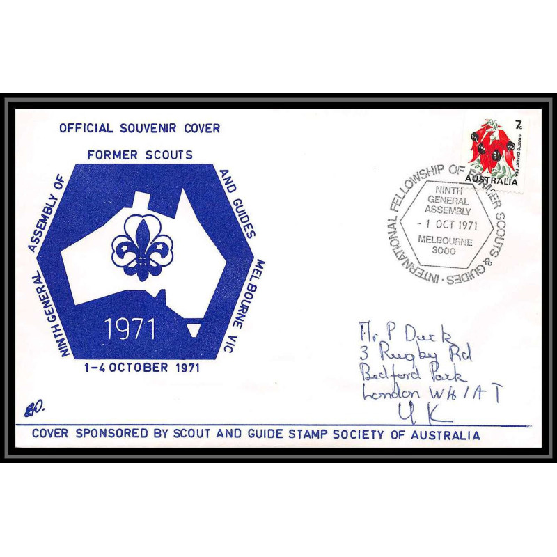 Lettre (cover) Scout (jamboree) - 51 - australie (australia) - BOYS + GIRLS FORMER SCOUTS 1/10/1968