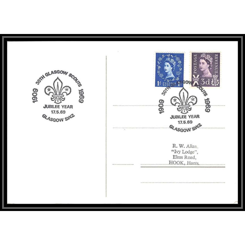 Lettre (cover) Scout (jamboree) - 72 - grande bretagne (great britain) - 30 TH GLASGOW SCOUT JUBILEE 17/05/1969