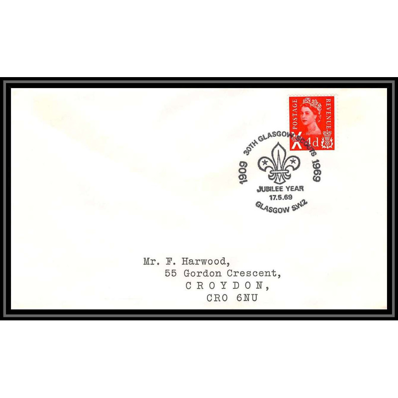 Lettre (cover) Scout (jamboree) - 73 - grande bretagne (great britain) - 30 TH GLASGOW SCOUT JUBILEE 17/05/1969